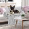 Plush Calming Dog Couch Bed with Removable and Washable Zipper Cover